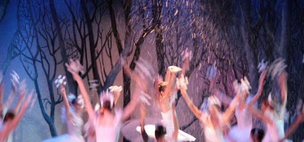 dancing girls in snow